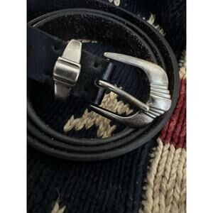 Frye Black Soft Leather Belt Unisex Size Large Excellent